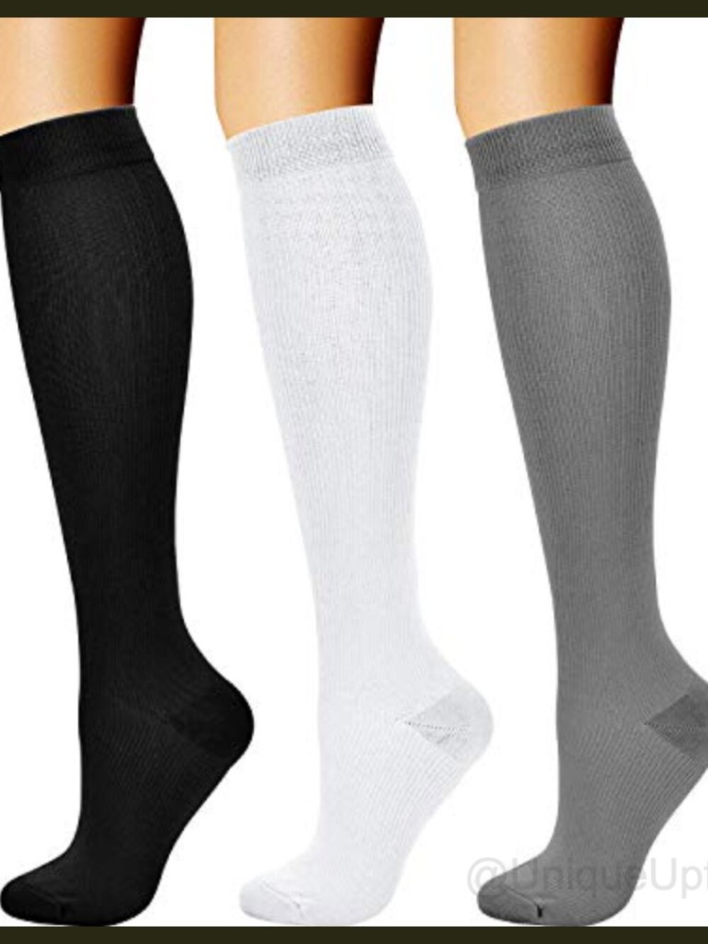 Compression Socks 15-20 mmHg Nylon Spandex Athletic Running Cycling Support